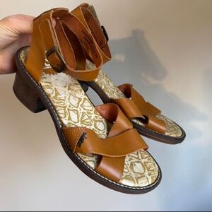 Fly London Tan Leather Sandals